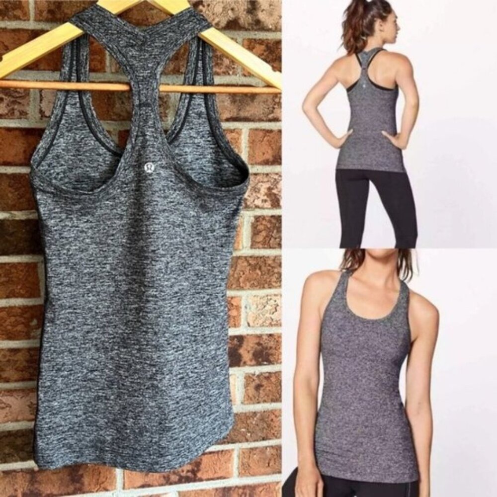 Lululemon   ^* Cool Racerback Tank Top in Heather Gray Size 4 approx